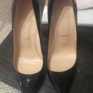 Louboutin Pigelle 120 Sz 39.5 Black Pat